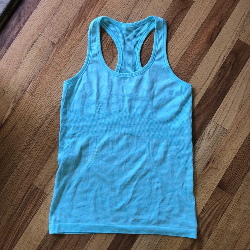 Blue lululemon athletica tank top